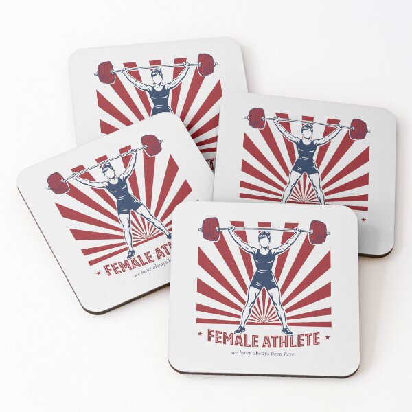 Item preview, Female Athlete Weightlifting Overhead Barbell Banner designed and sold by Enea Kelo.