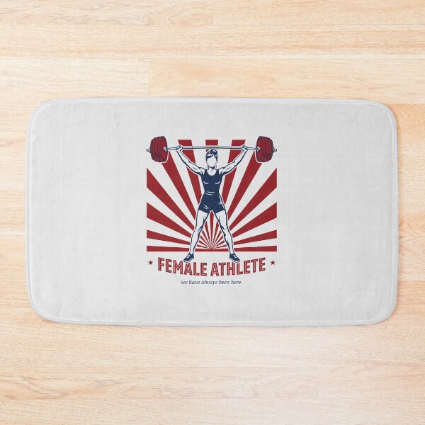 Item preview, Female Athlete Weightlifting Overhead Barbell Banner designed and sold by Enea Kelo.