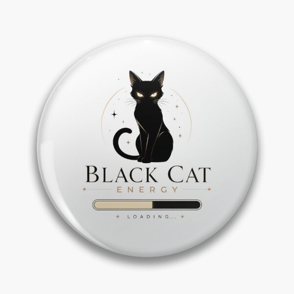 Item preview, Black Cat Energy Loading Minimalist Kawaii T-Shirt designed and sold by Ashley critters.