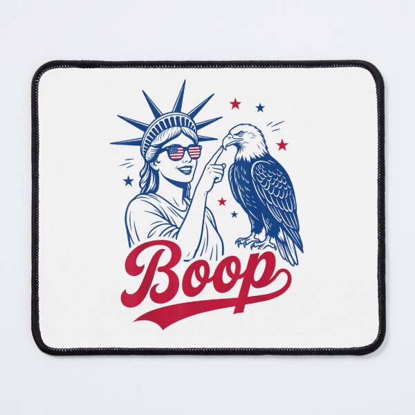 Item preview, Cute Statue of Liberty Booping Eagle Patriotic Funny Design For America designed and sold by YubitaLeLe.