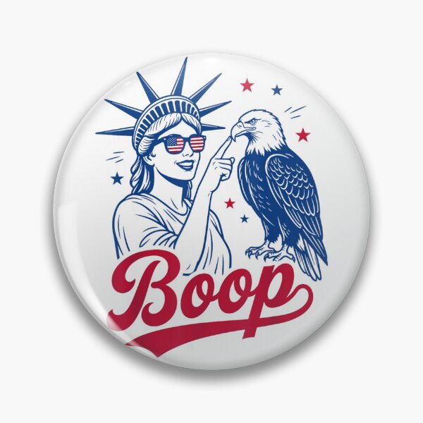 Item preview, Cute Statue of Liberty Booping Eagle Patriotic Funny Design For America designed and sold by YubitaLeLe.