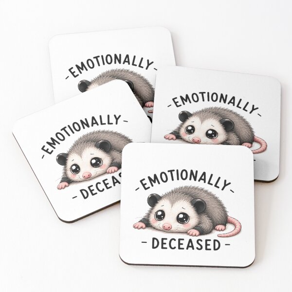 Item preview, Emotionally Deceased – Cute Possum Funny Introvert Humor Design designed and sold by MotylekAnia.