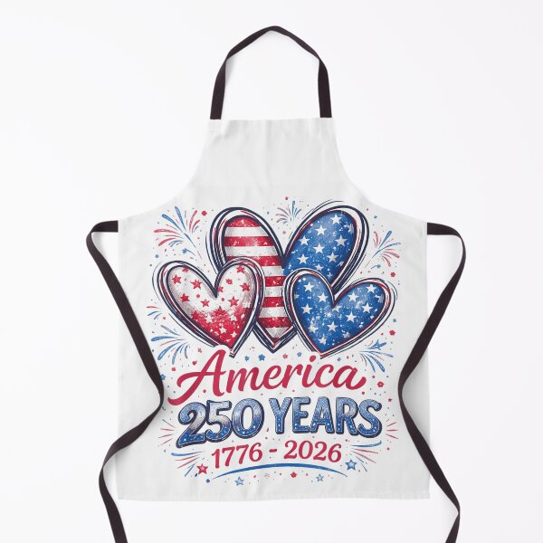 Item preview, Love for America 250 Years Celebration Patriotic Hearts 1776 to 2026 designed and sold by YubitaLeLe.