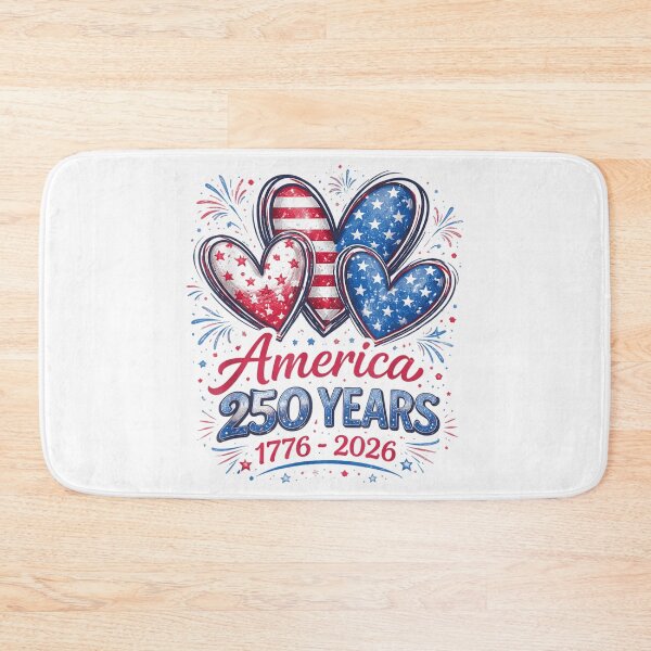 Item preview, Love for America 250 Years Celebration Patriotic Hearts 1776 to 2026 designed and sold by YubitaLeLe.