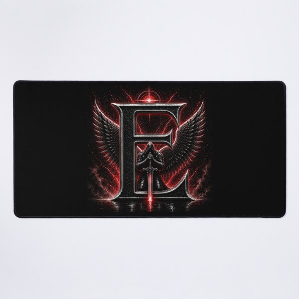 Item preview, Crimson Oath Sentinel Letter E designed and sold by BlissBlvdShop.
