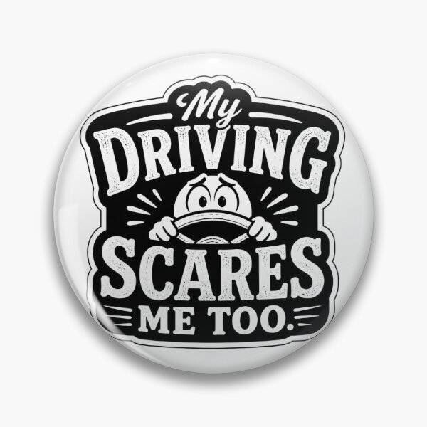 Item preview, My Driving Scares Me Too Funny Bumper Sticker designed and sold by LOL Decals.