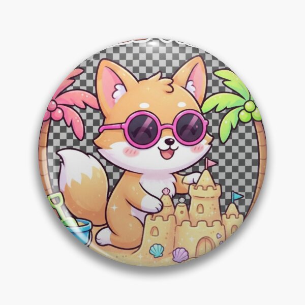 Item preview, Chill Vibes Sandcastle Fox designed and sold by MalinStyle.