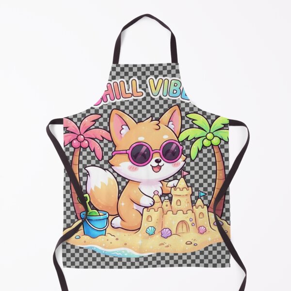 Item preview, Chill Vibes Sandcastle Fox designed and sold by MalinStyle.
