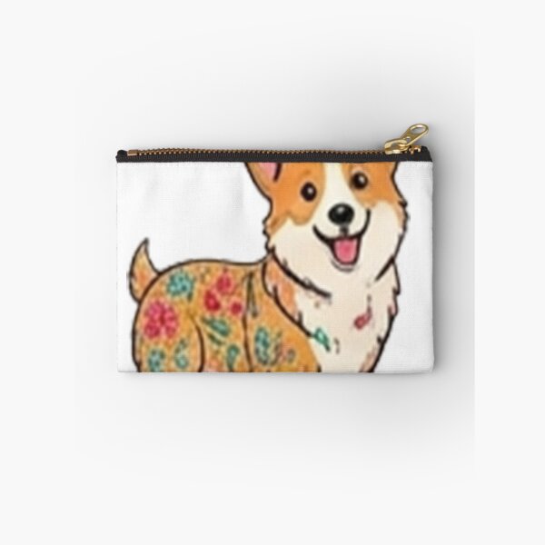 Item preview, Cute Floral Corgi | Cute Dog Illustration designed and sold by Universo-Arte.