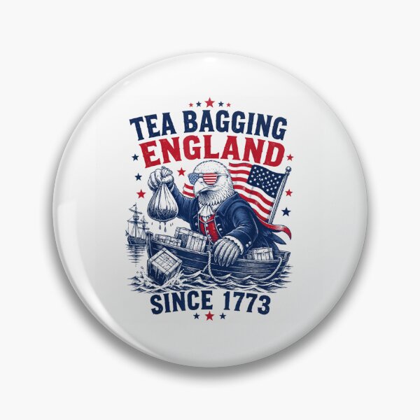 Item preview, Funny Eagle Tea Bagging England Patriotic American History Design for 1776 designed and sold by YubitaLeLe.
