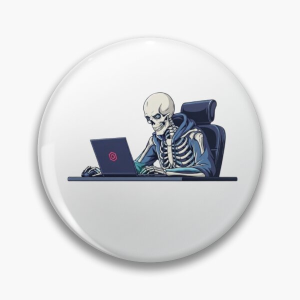 Item preview, The Eternal Coder: Skeleton Working Late designed and sold by Northern Glow Art.