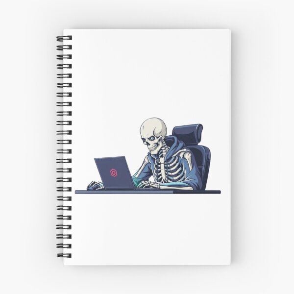 Item preview, The Eternal Coder: Skeleton Working Late designed and sold by Northern Glow Art.