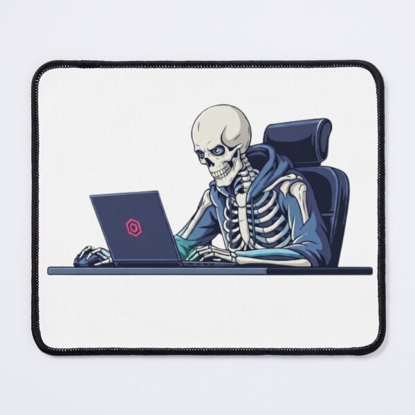 Item preview, The Eternal Coder: Skeleton Working Late designed and sold by Northern Glow Art.