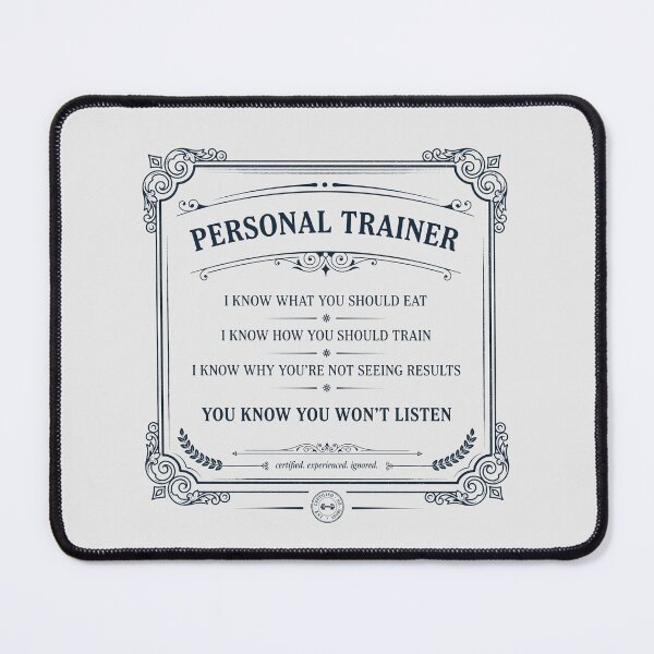 Item preview, Personal Trainer - Sarcastic Certificate Gym Humor designed and sold by Enea Kelo.