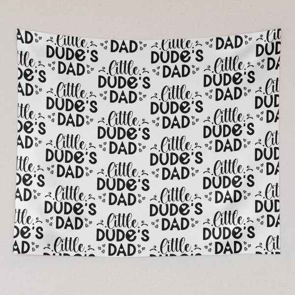 Item preview, Little Dudes Dad - Funny Dad Quotes Retro Vintage Aesthetic Best Papa Son Boy Family Gift designed and sold by FuzionRaptor.