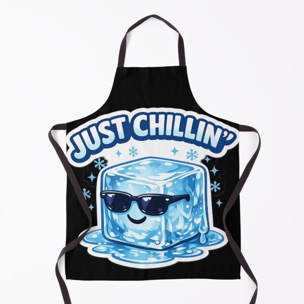 Item preview, Just Chillin' Ice Cube Sticker | Cute Kawaii Ice Cube | Funny Cool Summer Cartoon | Ice Lover Gift | Blue Aesthetic Graphic Tee designed and sold by TulipsArtDesigns .