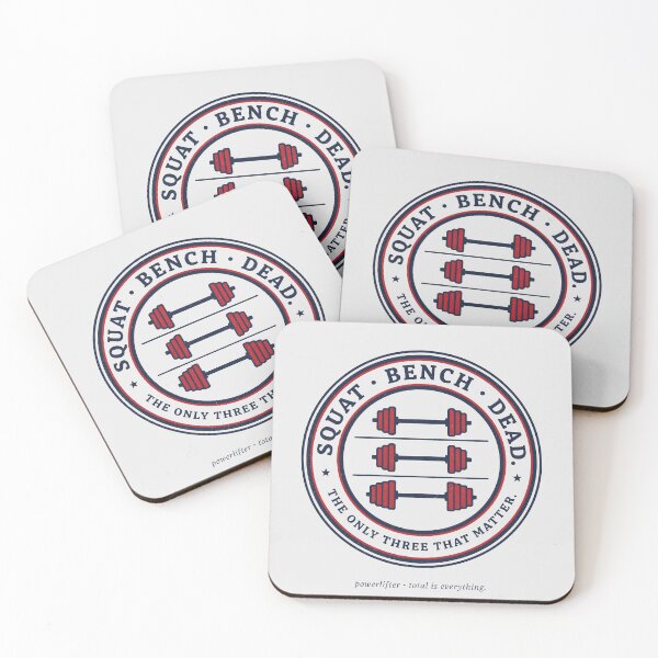 Item preview, Squat Bench Dead - Powerlifting Badge  designed and sold by Enea Kelo.