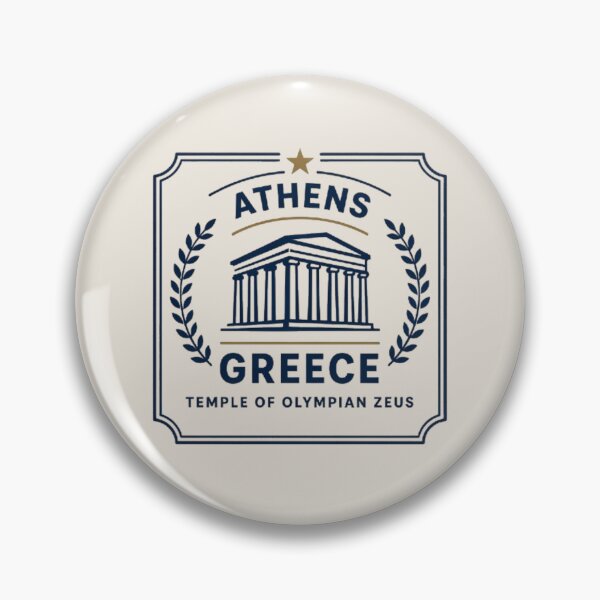 Item preview, Temple of Olympian Zeus Athens Vintage Emblem designed and sold by Travel Souvenirs 30.