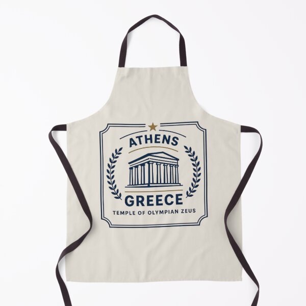 Aperçu de l'œuvre Emblème vintage du temple de Zeus Olympien à Athènes créée et vendue par Travel Souvenirs 30.