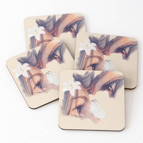Item preview, Mystical Aesthetic Eyes with White Butterfly and Flower designed and sold by Hey! your search is end here.