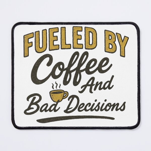 Item preview, Fueled By Coffee And Bad Decisions — Funny Vintage Retro Gift designed and sold by LuminoDesignCo.