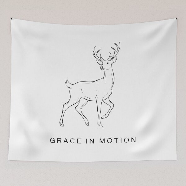 Item preview, Minimalist Deer Grace in Motion Line Art designed and sold by Orviona.