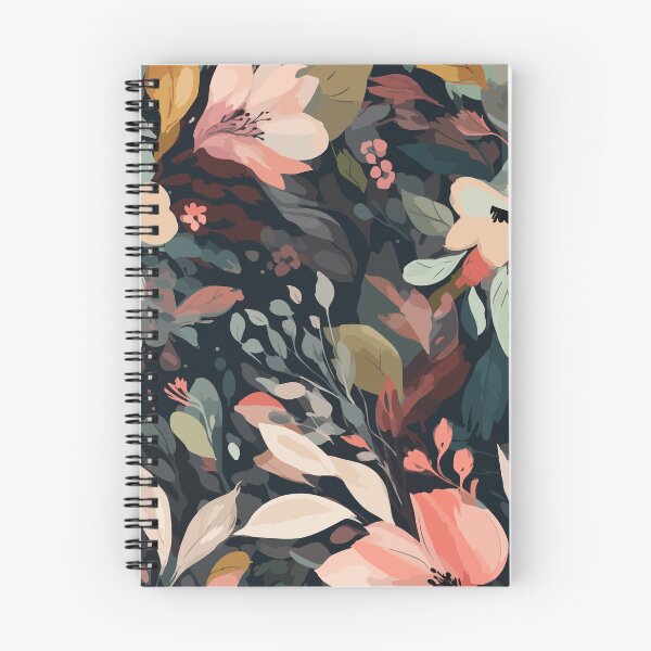 Item preview, Moody Dark Floral Seamless Oil Paint Botanical Pattern designed and sold by THE RILONA.