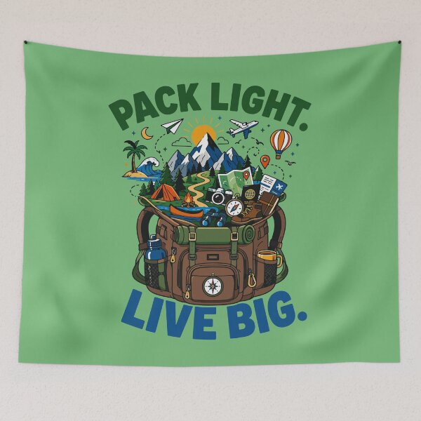 Item preview, Pack Light Live Big Adventure designed and sold by xmoudx.