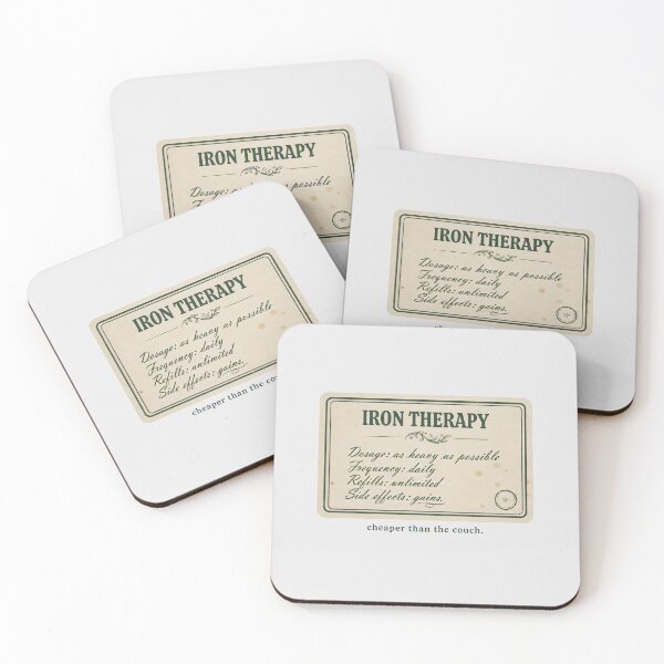Item preview, Iron Therapy Prescription Card - Gym Humor designed and sold by Enea Kelo.