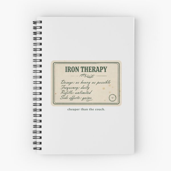 Item preview, Iron Therapy Prescription Card - Gym Humor designed and sold by Enea Kelo.