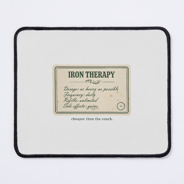 Item preview, Iron Therapy Prescription Card - Gym Humor designed and sold by Enea Kelo.