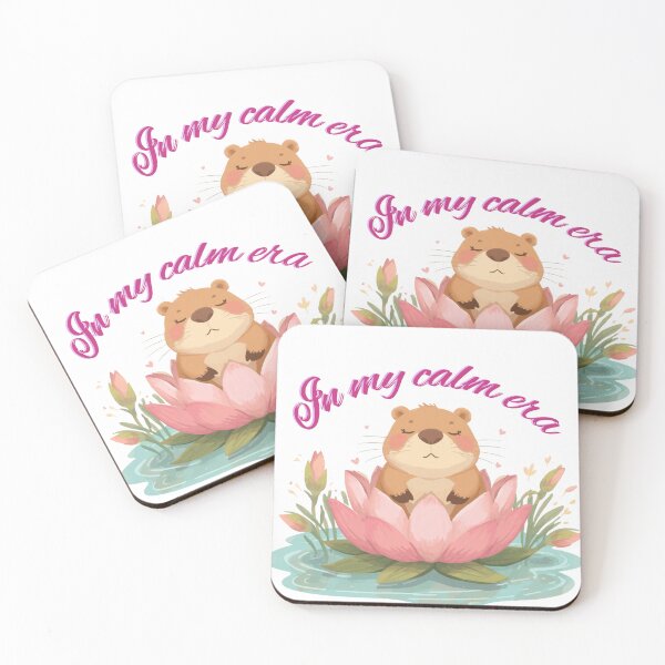Item preview, In My Calm Era Cute Capybara Lotus designed and sold by TheFrameVault.