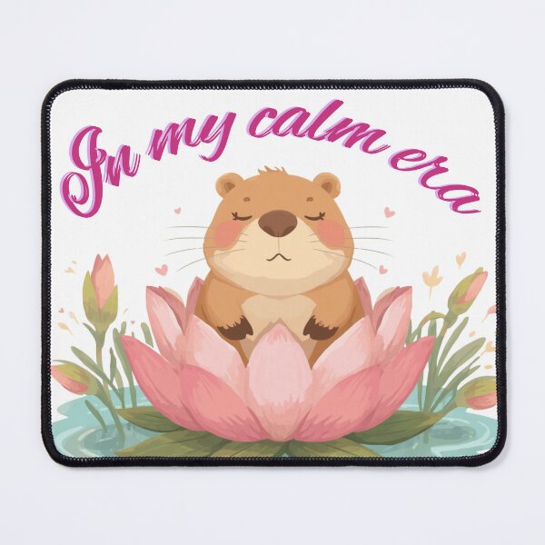 Item preview, In My Calm Era Cute Capybara Lotus designed and sold by TheFrameVault.