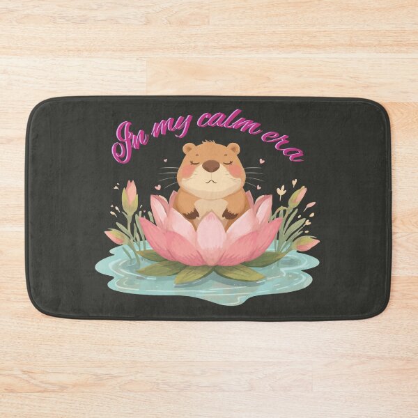 Item preview, In My Calm Era Cute Capybara Lotus designed and sold by TheFrameVault.