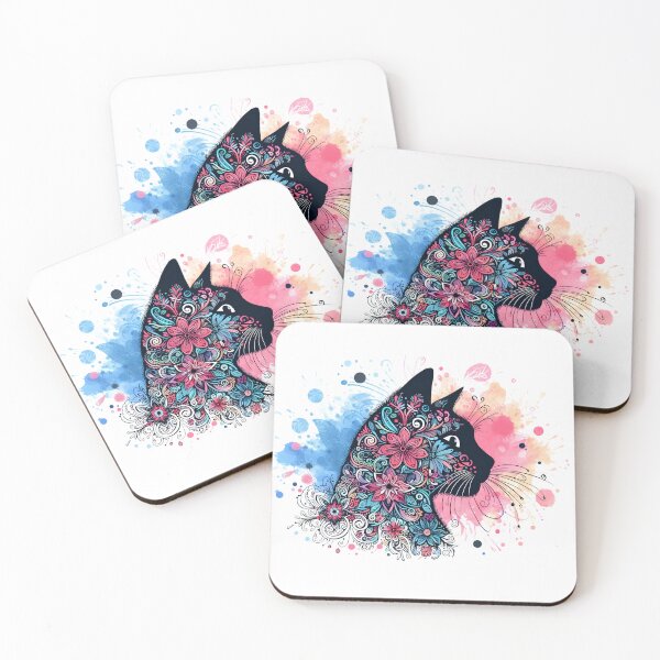 Item preview, Floral Mandala Black Cat designed and sold by NightSpell.