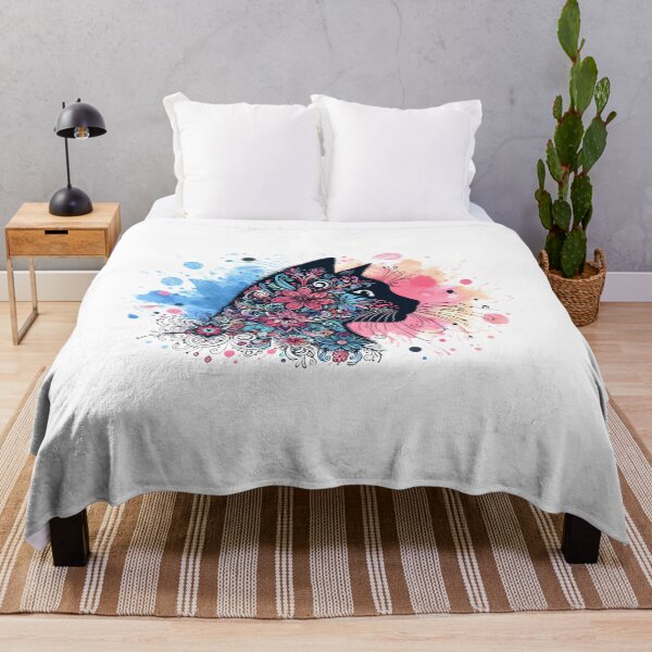 Item preview, Floral Mandala Black Cat designed and sold by NightSpell.