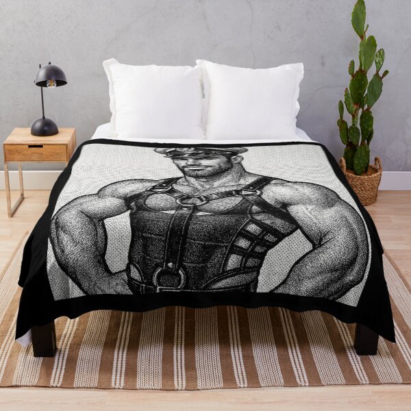 Item preview, Gay Leather Bar Berlin Leder Military Pride Tom of Finland Tribute Pointillism Graphic Design designed and sold by ItsAKinkThing.