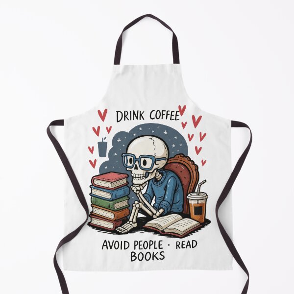 Item preview, Drink Coffee Avoid People Read Books Skeleton designed and sold by NightSpell.