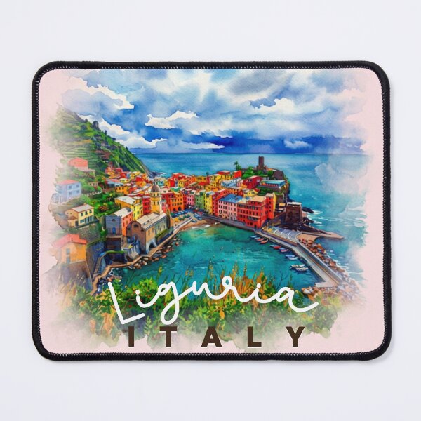 Item preview, liguria italy watercolor landscape designed and sold by Anna Sacha.