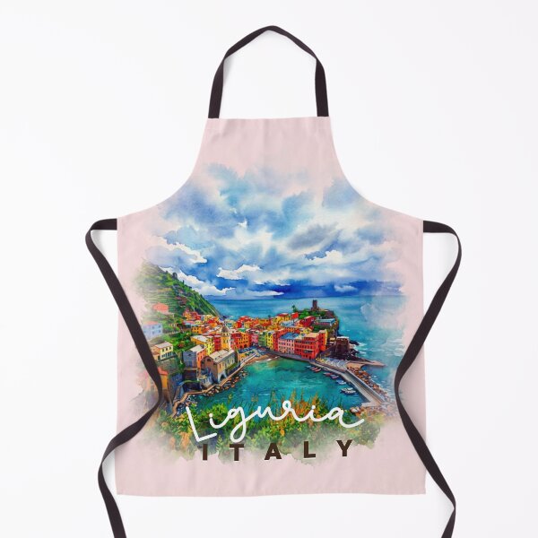 Item preview, liguria italy watercolor landscape designed and sold by Anna Sacha.