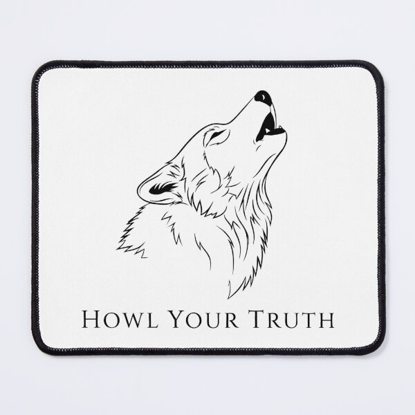 Item preview, Minimalist Wolf Howl Your Truth Line Art designed and sold by Orviona.