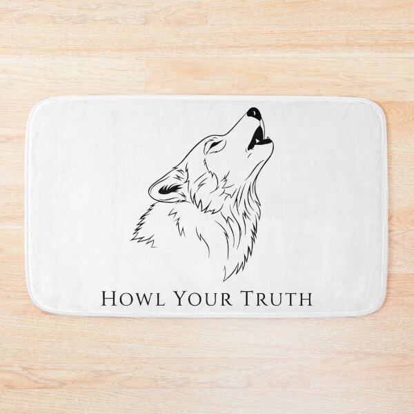 Item preview, Minimalist Wolf Howl Your Truth Line Art designed and sold by Orviona.