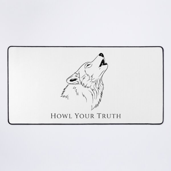 Item preview, Minimalist Wolf Howl Your Truth Line Art designed and sold by Orviona.