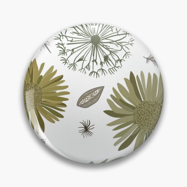 Item preview, Muted Sage Green Wildflower Dandelion Botanical Pattern designed and sold by THE RILONA.