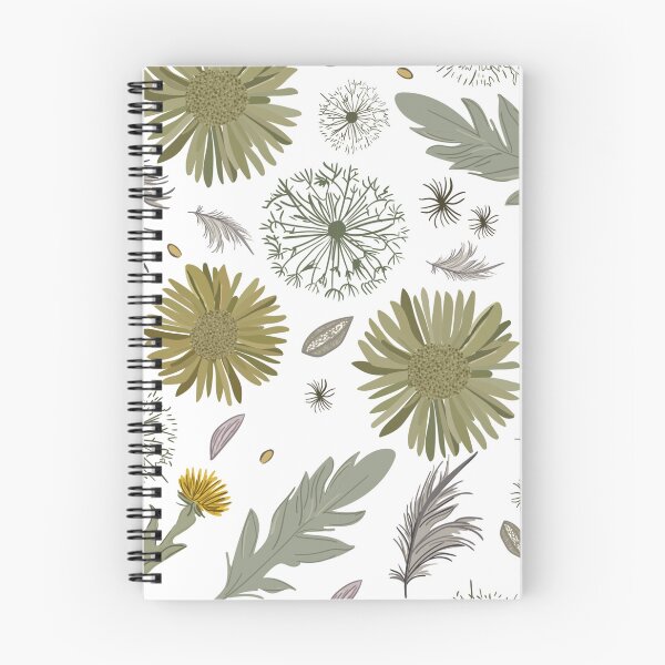 Item preview, Muted Sage Green Wildflower Dandelion Botanical Pattern designed and sold by THE RILONA.