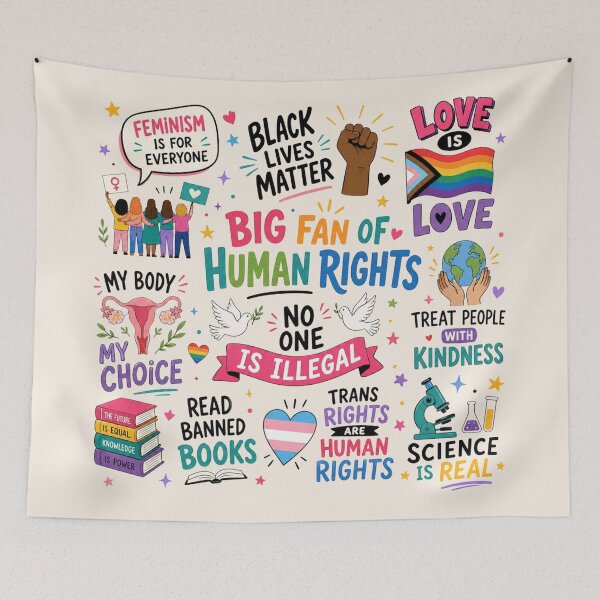 Item preview, Big Fan Of Human Rights, Equality, Human Rights, Social Justice Gift For Activist, Anti Trump, Rainbow LGBT designed and sold by Sprinkle12345.