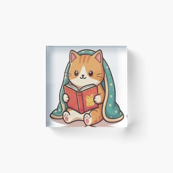 Item preview, Cute Reading Cat | Book Lover Kawaii Kitty designed and sold by Universo-Arte.