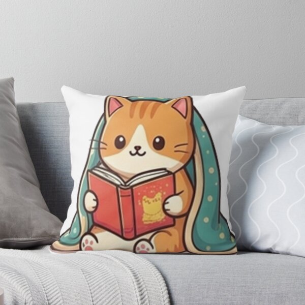 Item preview, Cute Reading Cat | Book Lover Kawaii Kitty designed and sold by Universo-Arte.