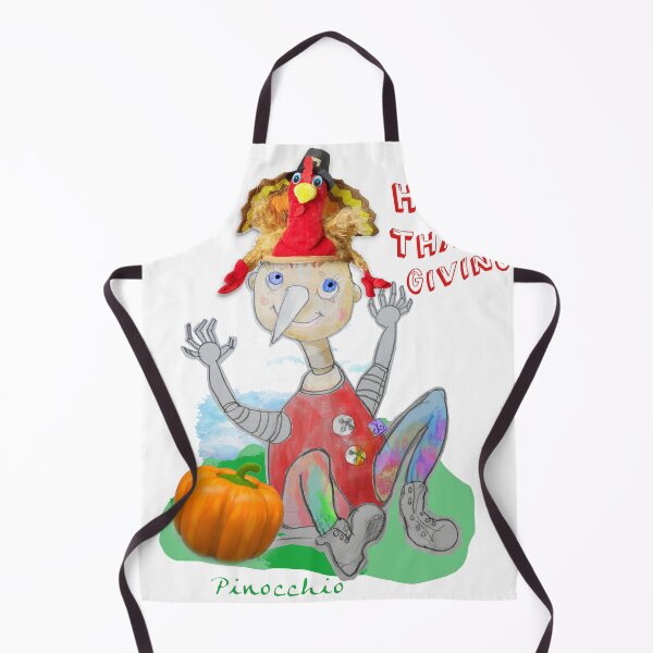 Item preview, Happy Thanks Giving Playing Wood PINOCCHIO (Original Drawing by ACCI) designed and sold by VanyssaGraphics.