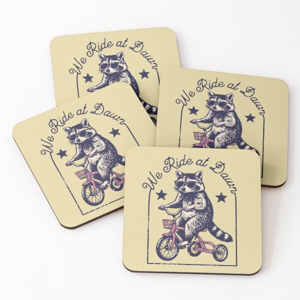 Item preview, Cool Raccoon Riding Tricycle We Ride at Dawn designed and sold by d247.